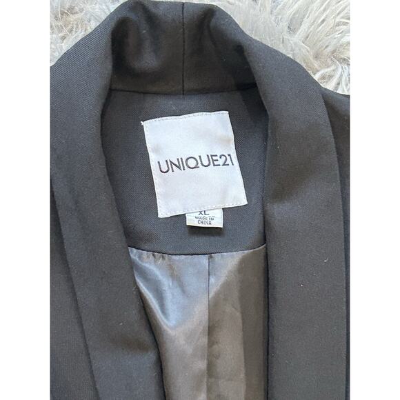 Unique21 Double Breasted Suit Blazer Womens Size XL‎ Black Gold Buttons - Picture 4 of 4